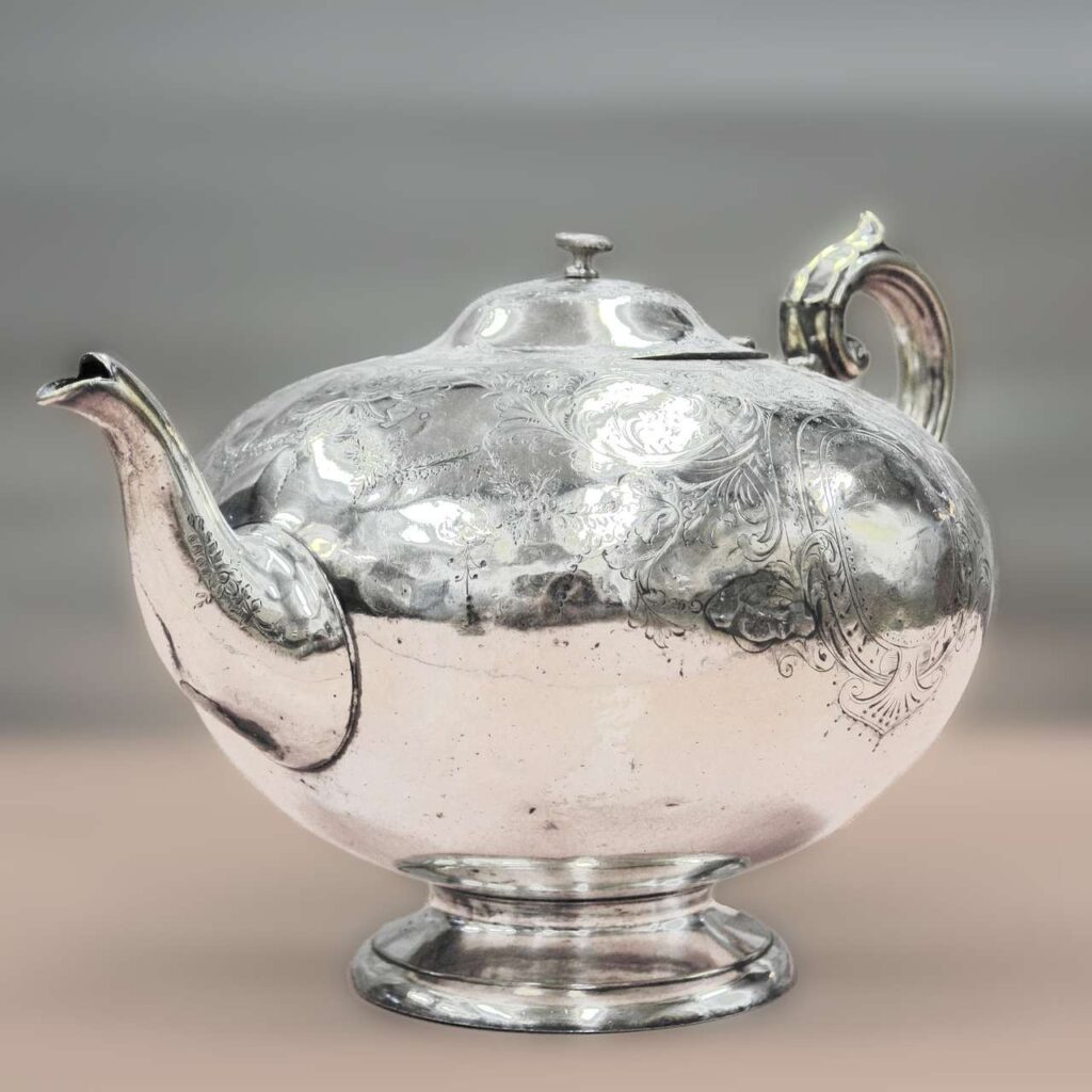 Traditional Silver Hand raised Teapot silversmithing