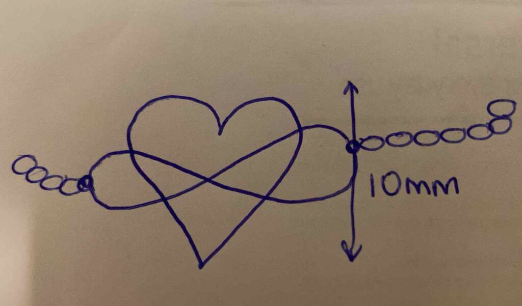 Heart Eternity Customer Doodle Jewellery Design